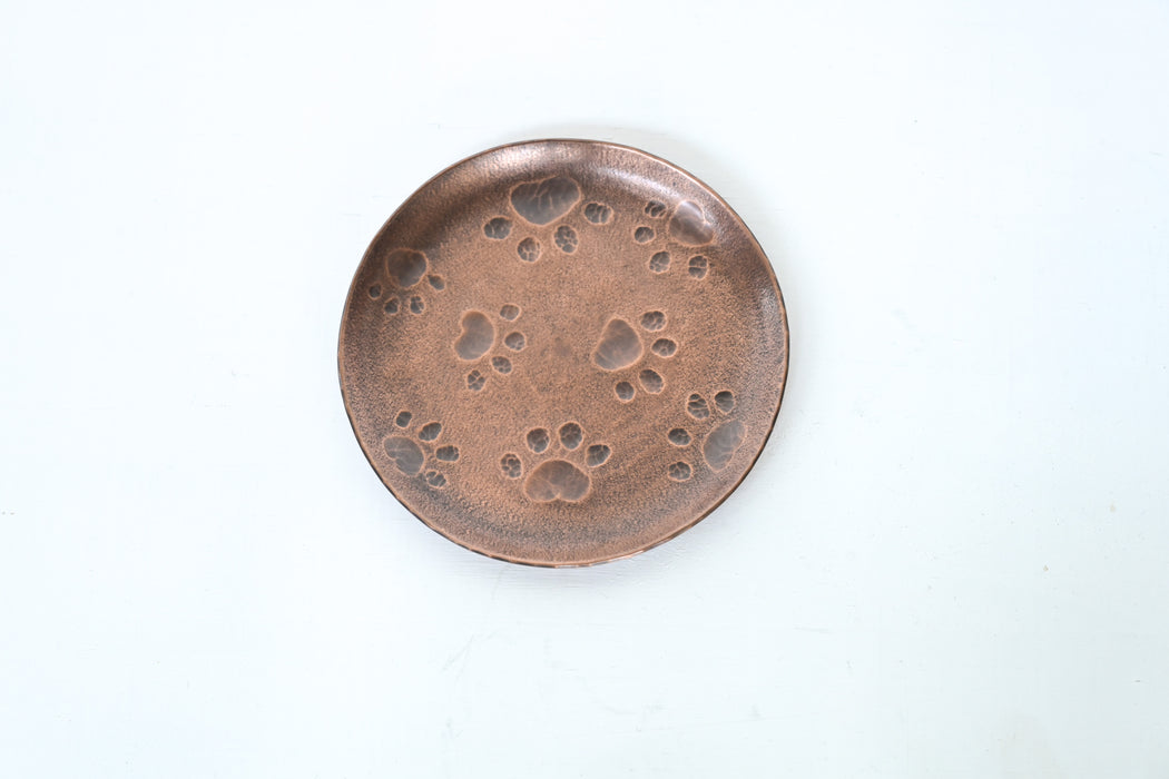 須佐真｜豆皿　肉球・いぶし銅