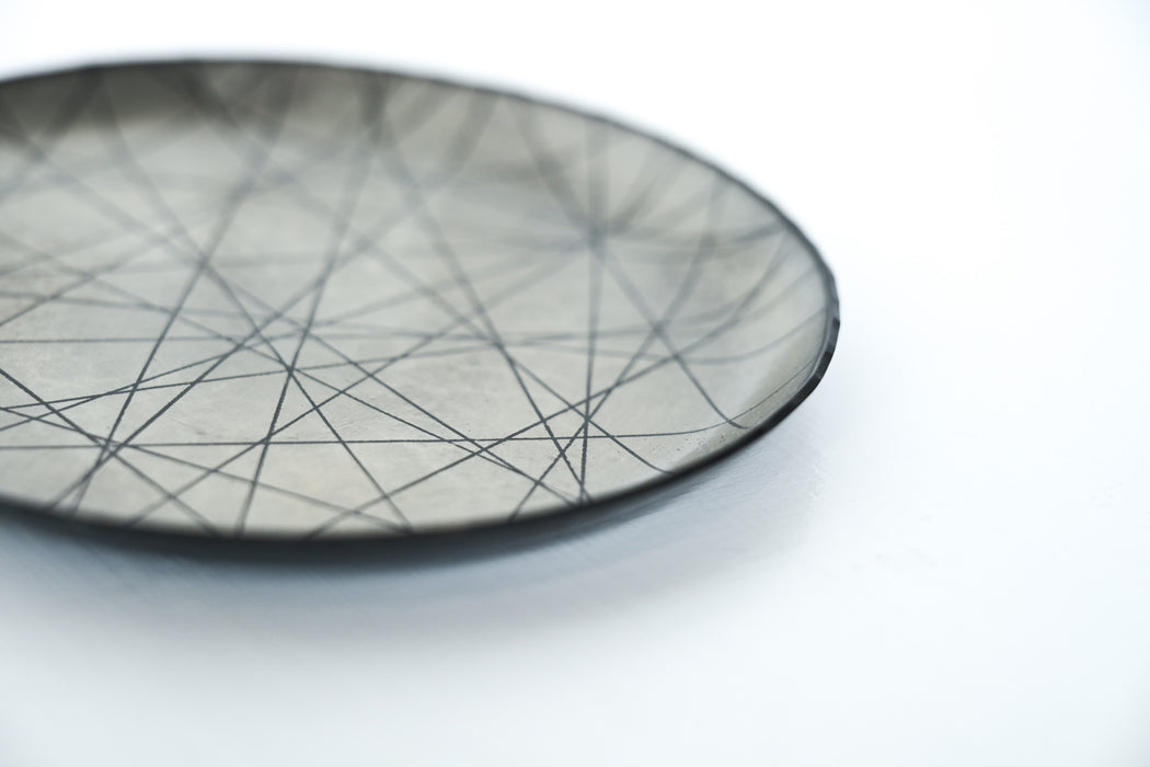 須佐真｜豆皿　綾・白銀