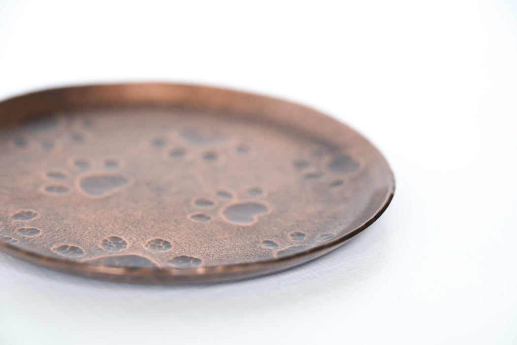須佐真｜豆皿　肉球・いぶし銅